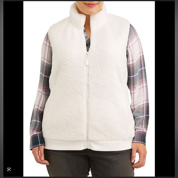Take 50% OFF- Time and Tru Plus Plush Vest, Size-XL - Picture 1 of 8